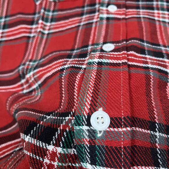 Sugar Cane Japan Button Down Flannel Shirt Red Soft Twill Check Plaid Sz Large - Picture 6 of 12